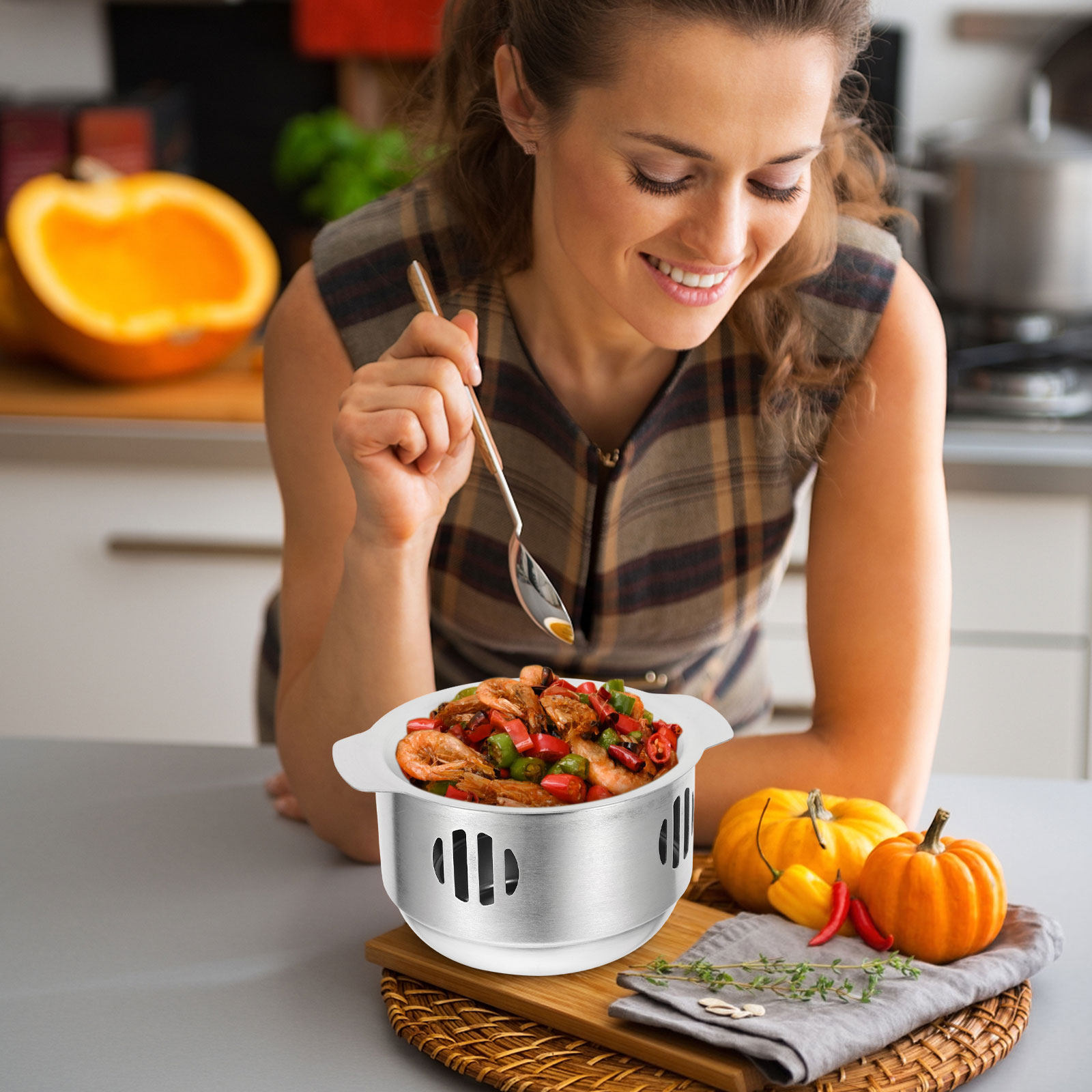 1Set Food Cooking Pot Stove Vi - Camping Lightweight Cooking Pot avaliação e preço