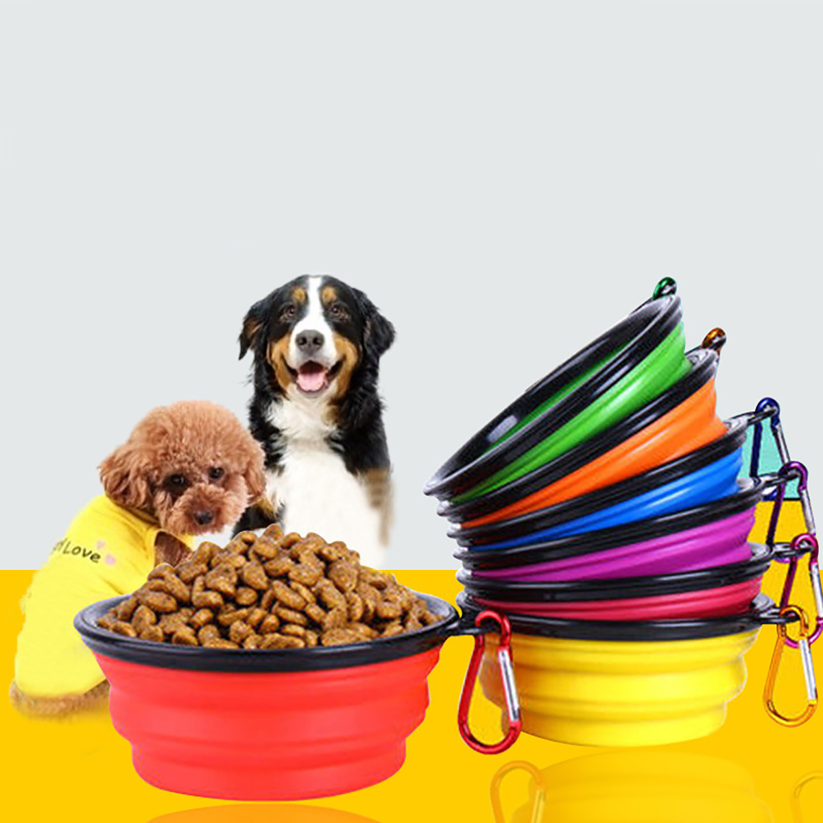 Collapsible Pet Silicone Dog F - Camping Cooking And Eating avaliação e preço