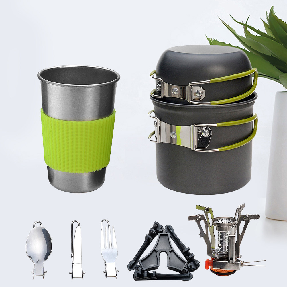 Outdoor Camping Cookware Set L - Camping Lightweight Cooking Pot avaliação e preço