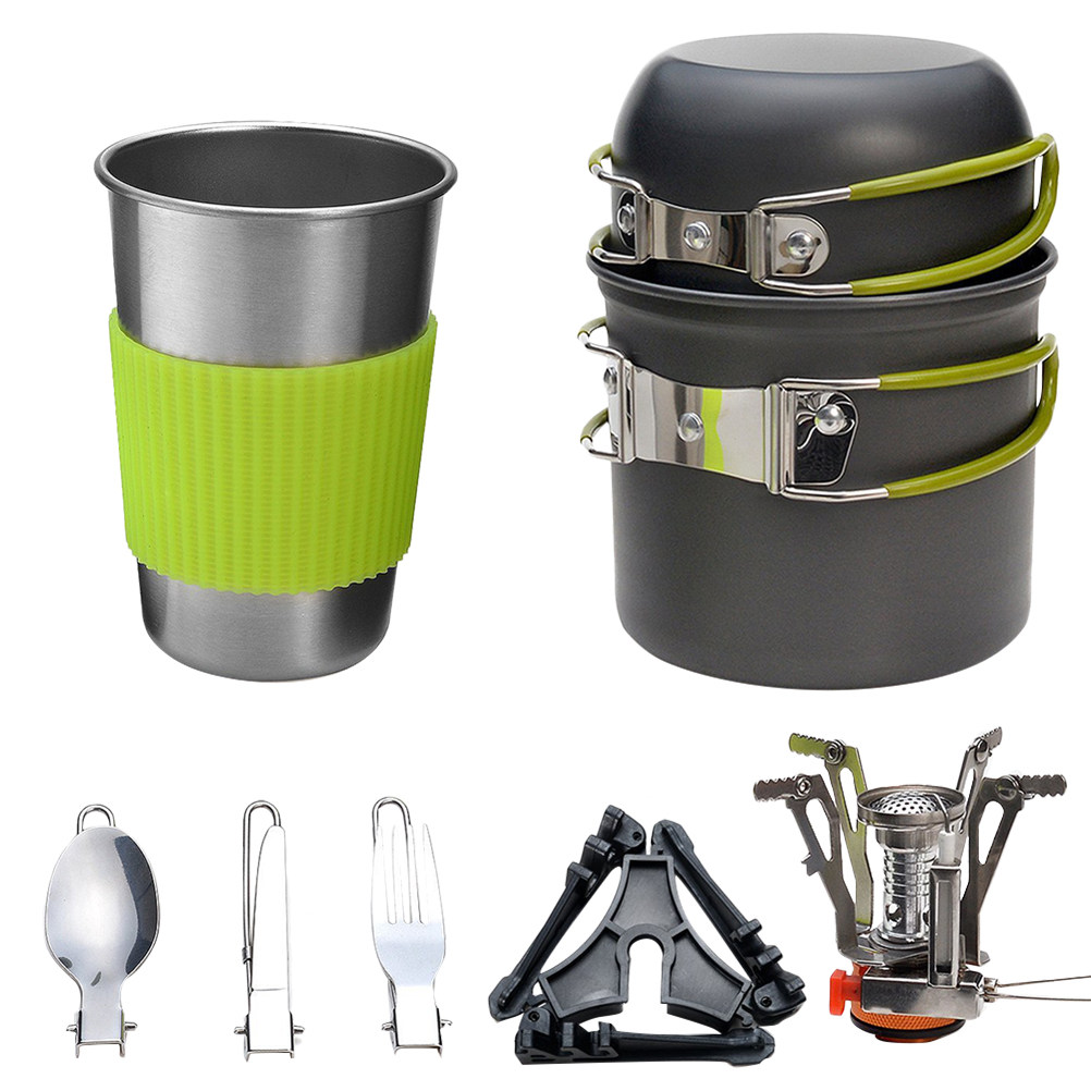 Outdoor Camping Cookware Set L - Camping Lightweight Cooking Pot avaliação e preço