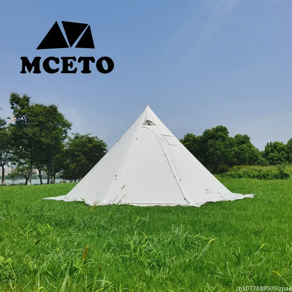hot Pyramid Tent With Snow Ski - Camping Cooking Snow avaliação e preço